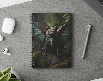 Steampunk Bat Wirobound Softcover Notebook, A5