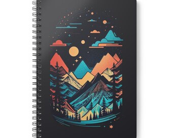 Blue Mountains Wirobound Softcover Notebook, A5