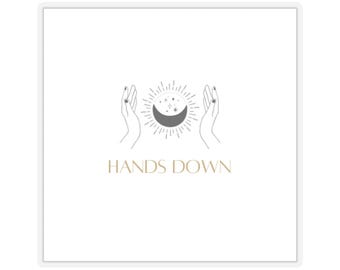 Hands Down Lyric Aufkleber | Mond & Hände Kiss-Cut Aufkleber