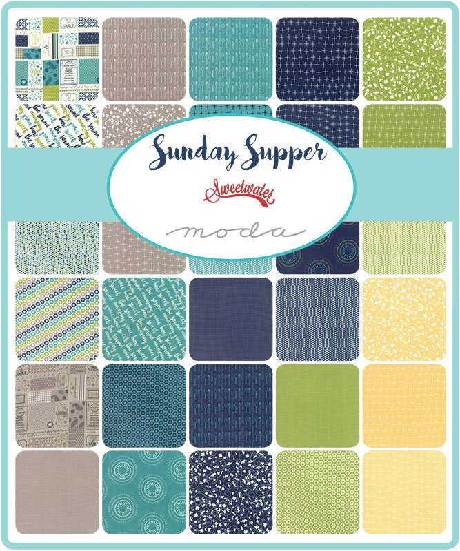 Sunday Supper Sweetwater Jelly Roll Moda Out of Print - Etsy