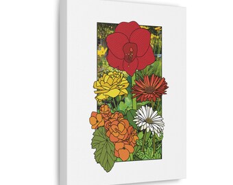 Flower Set 3, Canvas Wrap