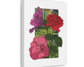 Flower Set 1, Canvas Wrap