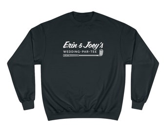 Custom Golfing Bridal Party Sweatshirts, Groom and Bride