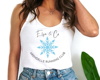 RunDisney Group Disney Prinzessin Tank | Elsa Frozen Laufshirt | Rennen Event Tshirt Disneyworld Disneyland | Disney Run Club | Läufer Geschenk