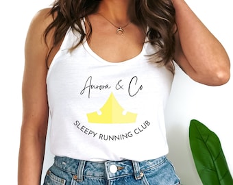 RunDisney Group Disney Princess Linne | Aurora Törnrosa Löparskjorta | T-shirt med tävlingsevenemang Disneyworld Disneyland | Disney Run Club
