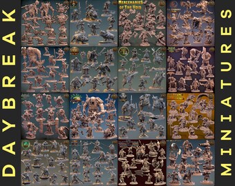 Daybreak Big STL Releases Pack Miniatures Pack | 3d stl pack | stl miniatures | stl Pack | stl