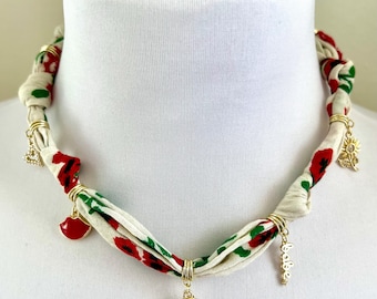 Kissing Cowboys Bandana Charm Necklaces