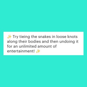 Mini Snakes Fidget - Cute Quiet Fidget for Kids - Stim Toy Plush - Small Budget Friendly Gift - Reptile Theme Birthday Present for Teens image 8