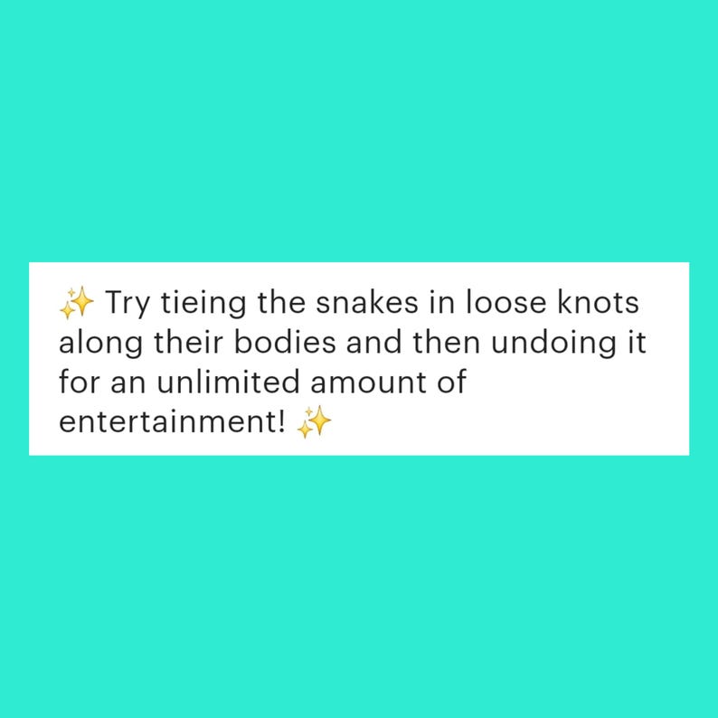 Mini Snakes Fidget - Cute Quiet Fidget for Kids - Stim Toy Plush - Small Budget Friendly Gift - Reptile Theme Birthday Present for Teens image 8
