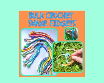 Bulk Soft Sensory Toy Stim Snake - Collection Fidget Snake Tactile Stim Toy Party Favor Gift Set of Tangle Fidgets Long Stringy Toys