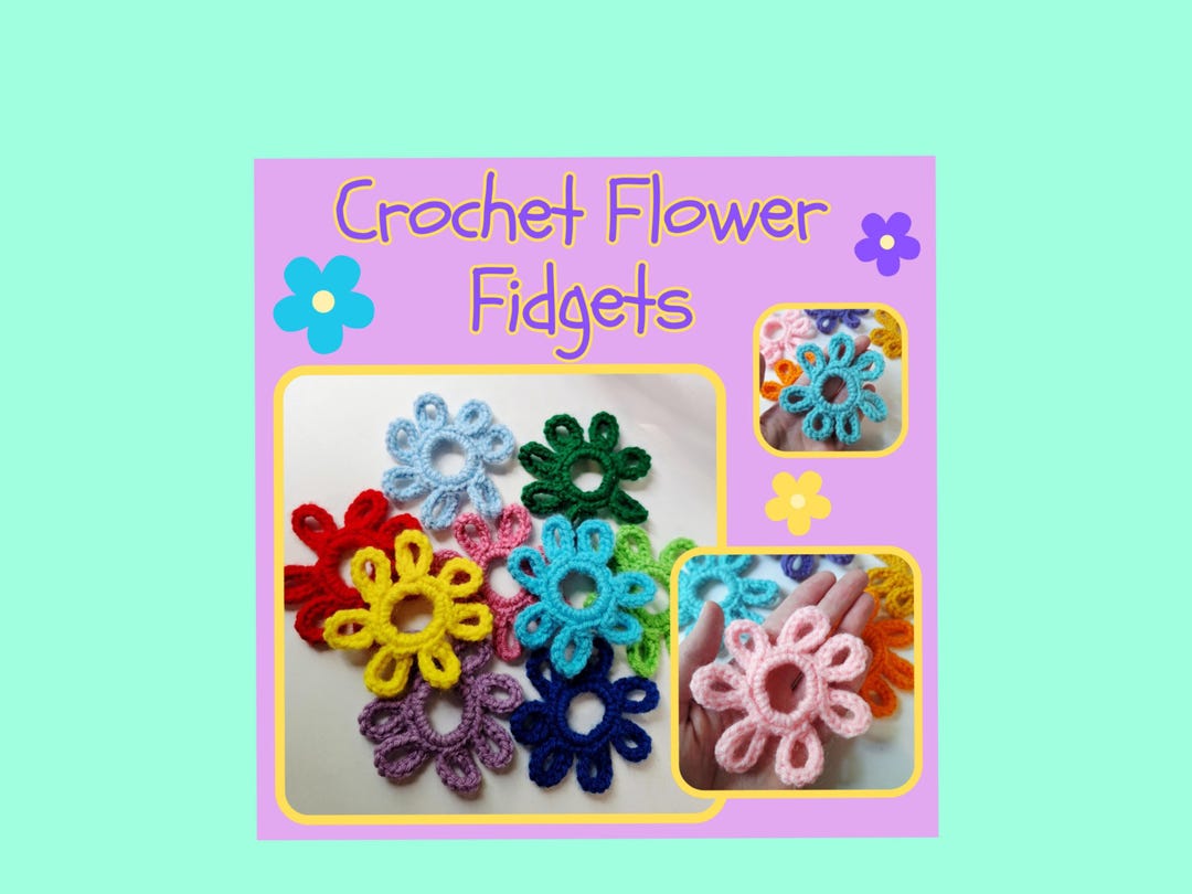 Fuzzy Flower Fidget for Kids School Pocket Toy Quiet Soft Fidget Teen ...