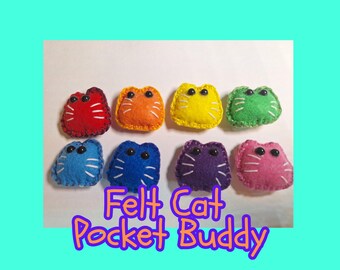 Cat Pocket Buddy Worry Pet Soft Fidget Tiny Good Luck Charm for Back to School Gift for Kids Cute Trinket for Cat Mom Gift Budget Friendly
