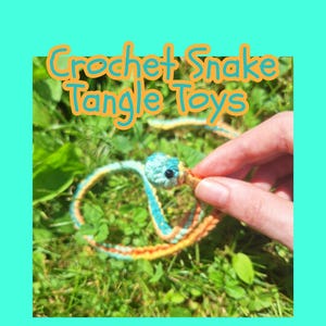Bulk Soft Crochet Snake Fidget - Stim Toy for Teens - Tangle Toy for Sensory Play - Toy for Classroom Focus - Gift for Reptile Lovers