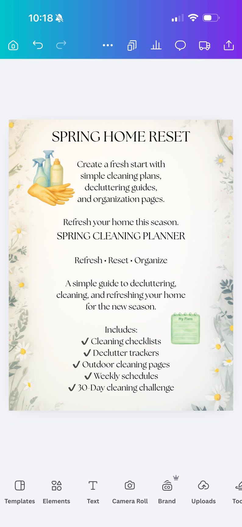 Spring Cleaning Planner Printable | Cleaning Checklist Bundle | Home ...