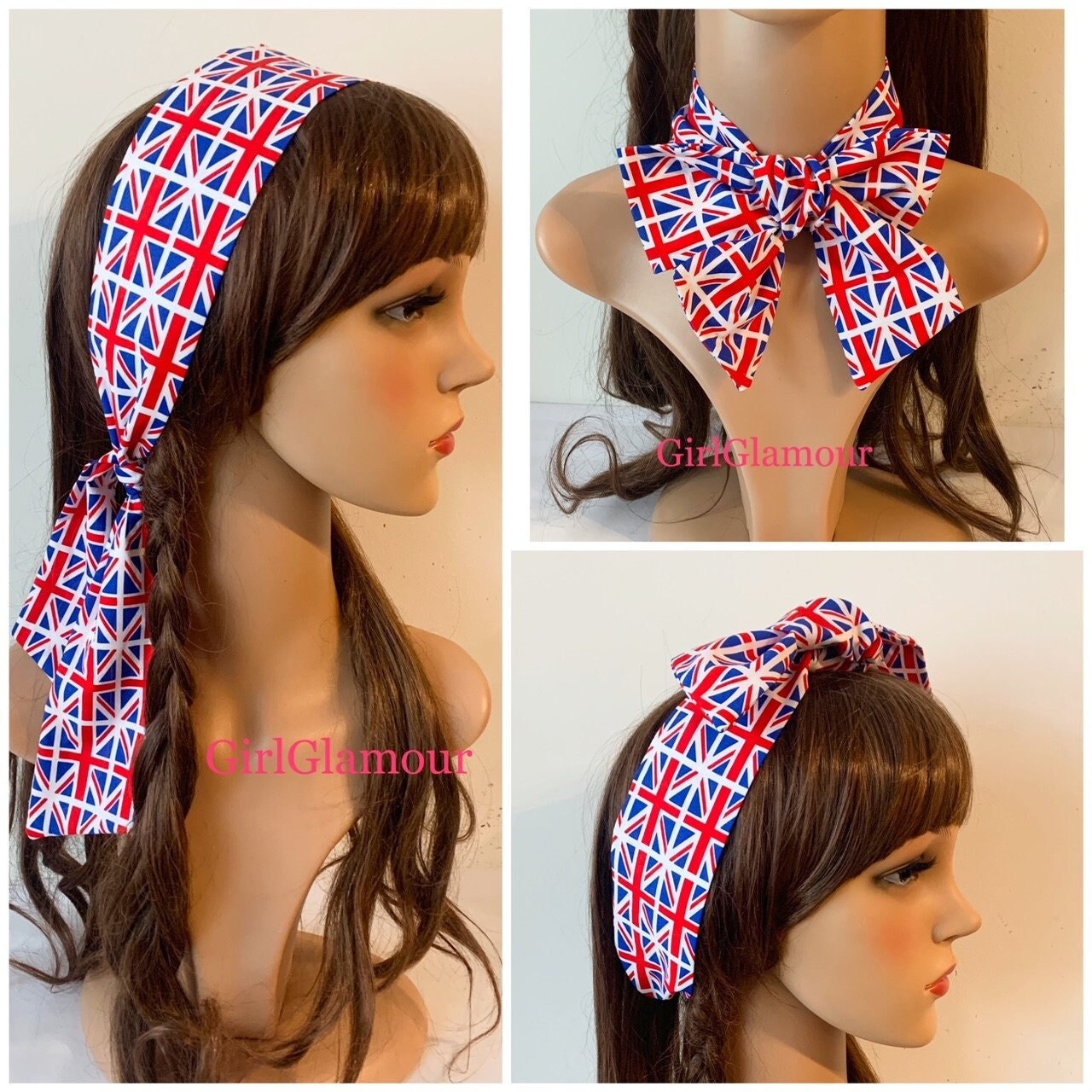 Union Jack Paillettenkleid Mit Stirnband – Kostüm Für Königliche Feiern & Britische Partys
