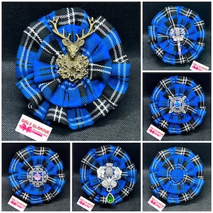 Schottischer keltischer Schwan blau Stewart Tartan karierte Schärpe Rosette Burns Night Hochzeitskleid Kilt Page Boy Trauzeuge Wikinger Hirsch
