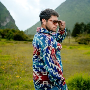 Handmade Alpaca Sweater From Ecuador - Vibrant Colors Soft Hypoallergenic Wool