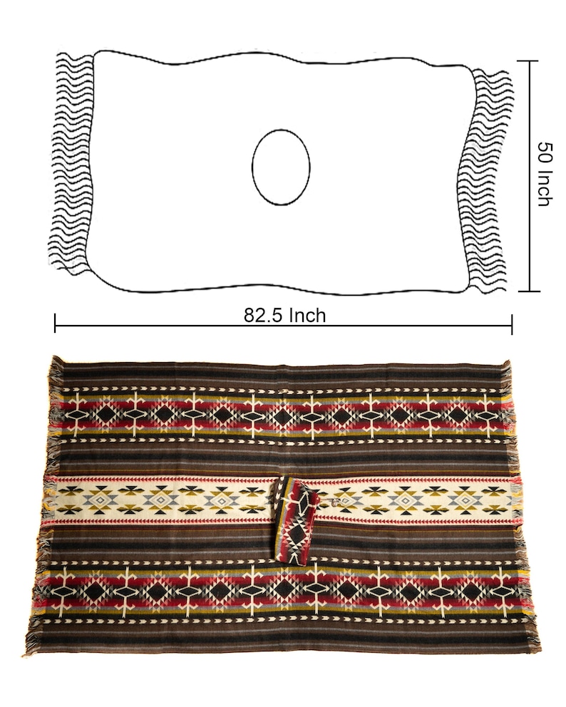 Alpaca World | Alpackaponchos för män och kvinnor | Handgjorda med det bästa babyalpackaullmaterialet av ecuadorianska hantverkare bild 2