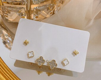 Clover earrings set (6pcs)