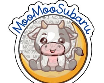 MooMooSubaru Cow Sticker | 5-pack | Vinyl Decal | Subaru Cow Trend | Car, Water Bottle, Laptop