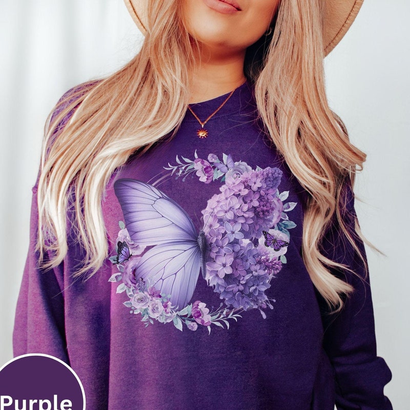 Lavender Cotton Butterfly Shirt main image 0