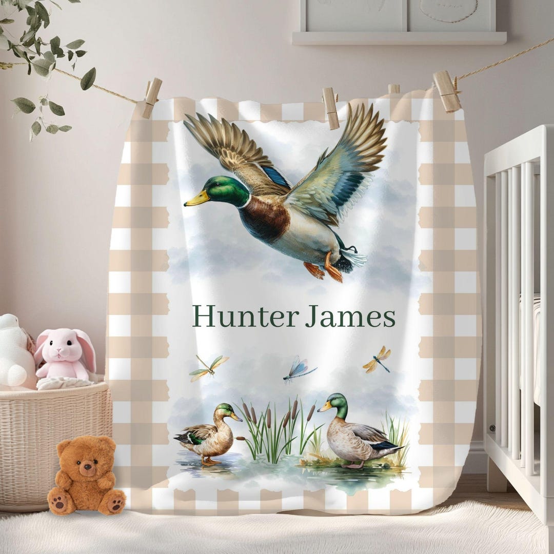 Mallard Duck Baby Blanket Personalized Newborn Gifts, Gender Neutral ...