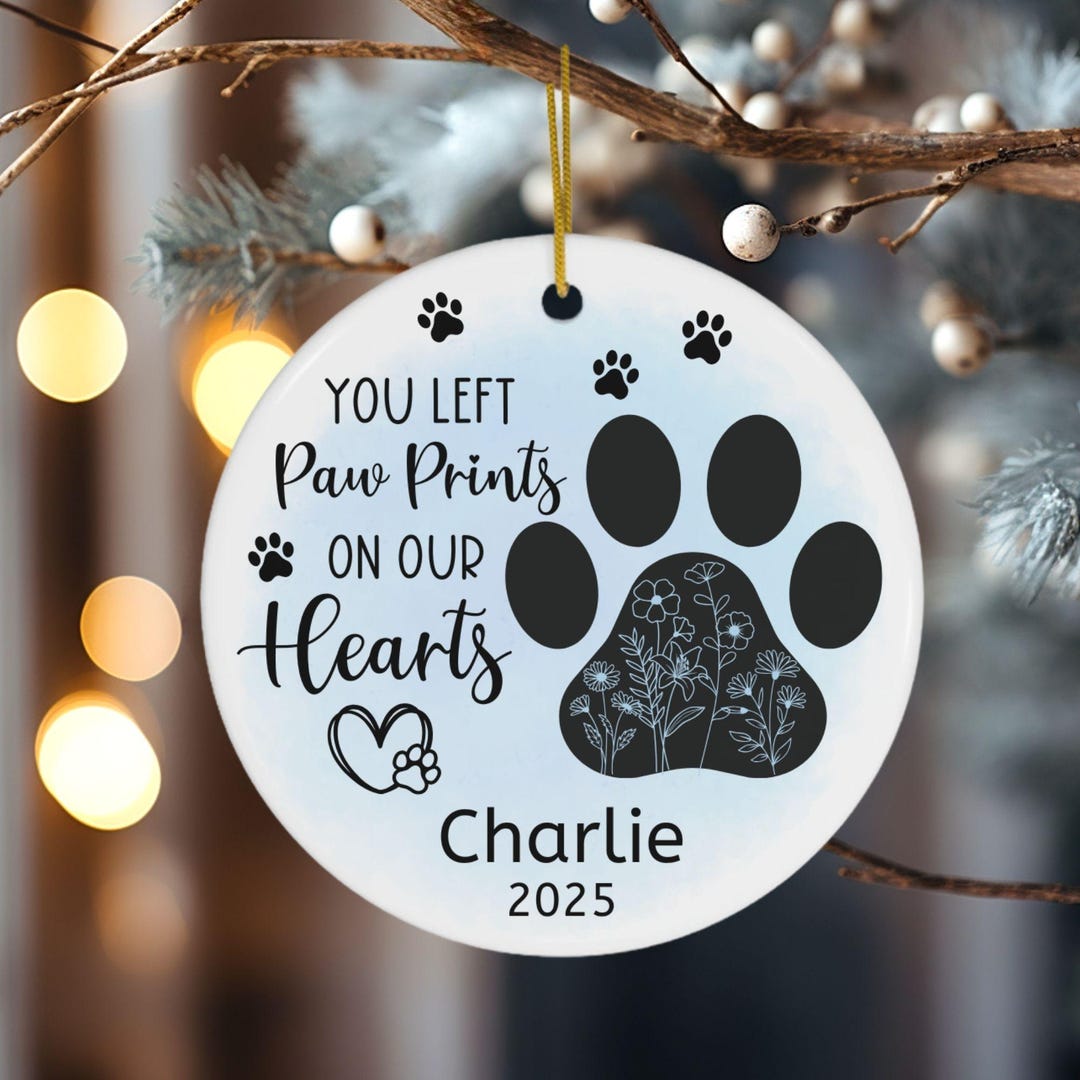 Dog Memorial Ornament Personalized Pet Memorial Ornament, Custom Dog ...