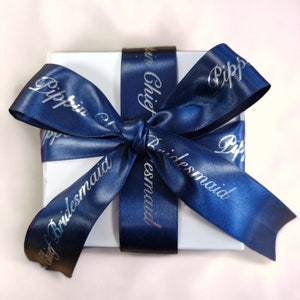 Personalised Satin Ribbon, Gift Wrapping, Birthdays, Weddings, Anniversary, Customised Ribbon, 25mm Satin Ribbon, Corporate Branding Ribbon.