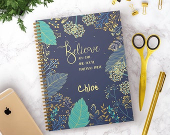 Believe You Can A5 Personalised Notebook