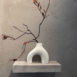 Nordic Style Vase, Concrete Vase, Asymmetrical Modern Vase, Minimalist Vase, White Vase, Vase Decor, Minimalist Vase, Nordic Decor, Minimal