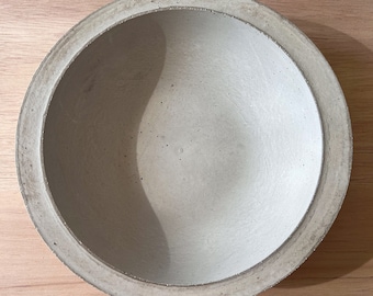 Shallow Concrete Bowl, 10”, Minimalist Bowl, Modern Bowl, Catch All Dish, Cement Bowl, Contemporary Bowl, Succulent Planter, Decorative Bowl