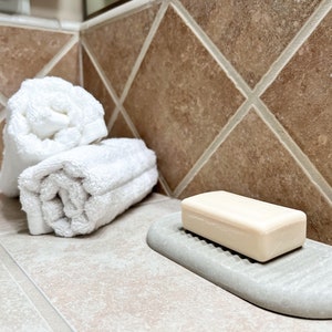 Concrete Soap Dish, Bar Soap Holder, Handmade Soap Tray, Sponge Holder, Cement Bathroom Accessories, Minimalist Soap Dish, Modern Soap Saver image 6