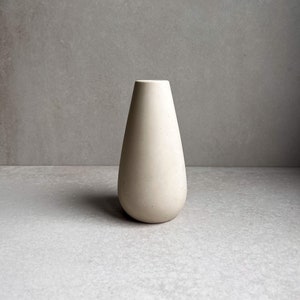 Minimalist Concrete Vase, Nordic Flower Vase, Simple Vase, Modern Vase Decor, Dried Flower Container, Cement Art Vase, Decorative Bud Vase image 4