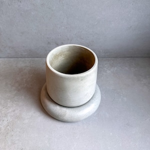 Concrete Planter with Saucer, Modern Plant Pot, Bubble Planter, Decorative Cement Pot, Minimalist Pot with Saucer, Nordic Pot, Chunky Pot image 5