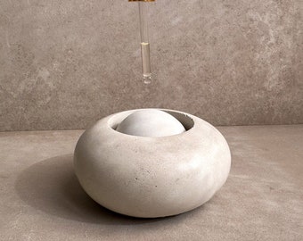 Passive Essential Oil Diffuser, Aromatherapy Ball, Concrete Dome Diffuser, Cement Decor, Fragrance Air Freshener, Diffusing Stone, Japandi