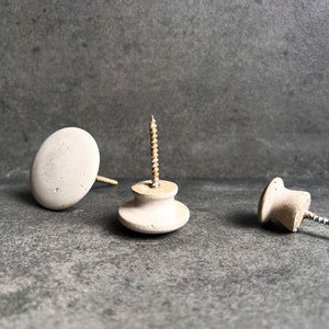 Round Concrete Hook, Circular Cement Knob, Hat Hook, Modern Hook, Decorative Peg, Entryway Coat Hook, Wall Storage, Round Hanger, Minimalist image 2