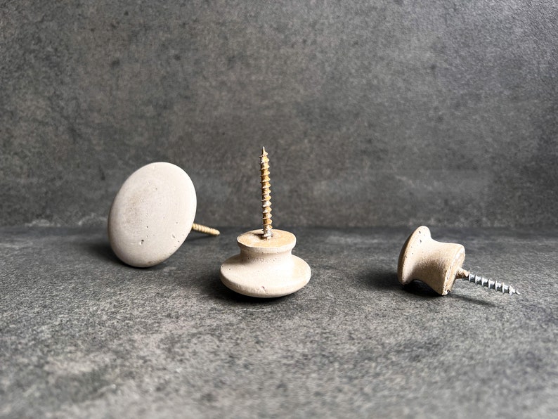 Round Concrete Hook, Circular Cement Knob, Hat Hook, Modern Hook, Decorative Peg, Entryway Coat Hook, Wall Storage, Round Hanger, Minimalist image 2