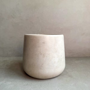 Concrete Planter with Saucer, Modern Plant Pot, Bubble Planter, Decorative Cement Pot, Minimalist Pot with Saucer, Nordic Pot, Chunky Pot image 6