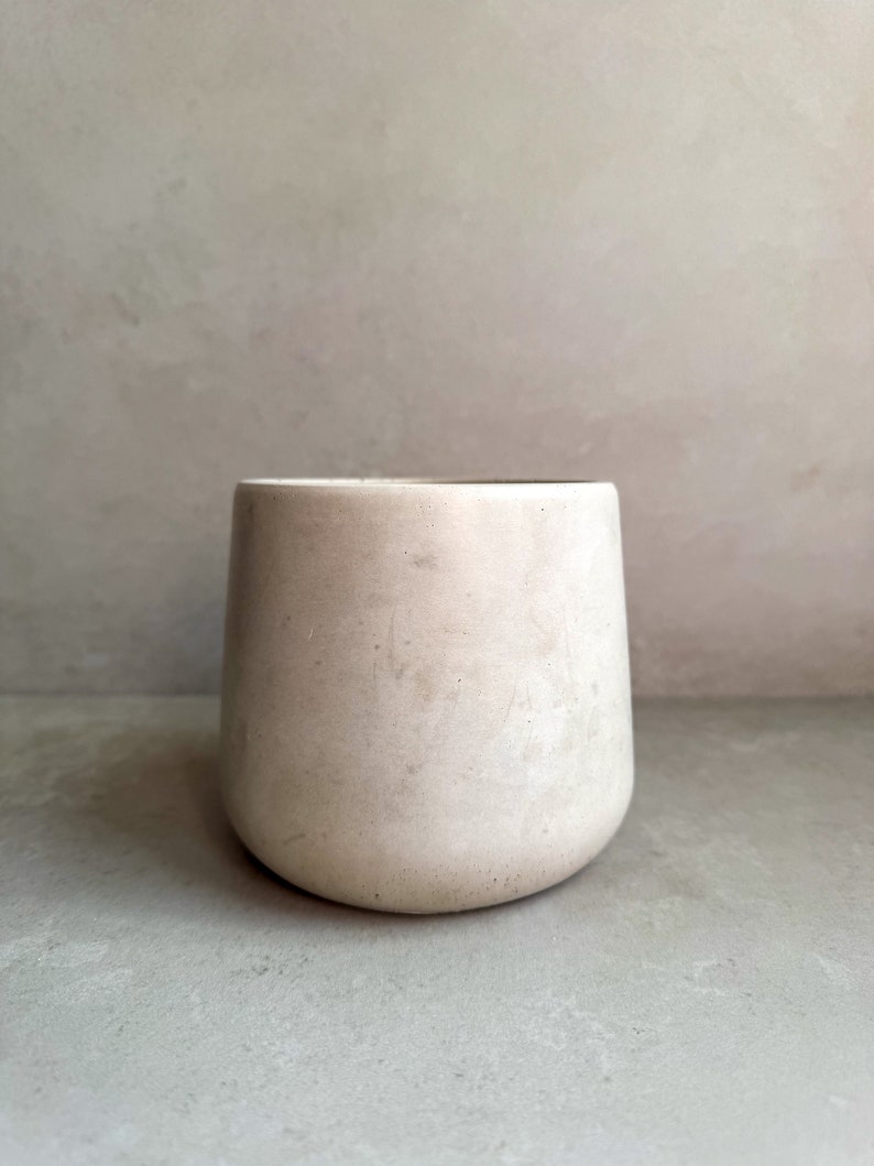 Concrete Planter with Saucer, Modern Plant Pot, Bubble Planter, Decorative Cement Pot, Minimalist Pot with Saucer, Nordic Pot, Chunky Pot image 6