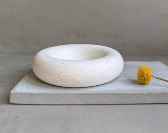 CHUNKY Concrete Tray, Pebble Tray, Catch All Tray, Jewelry Display, Cloud Trinket Tray, Bubble Dish, Chubby Plate, Minimalist Cement Bowl