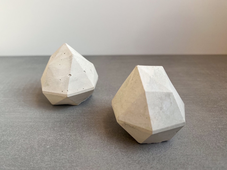 Concrete Paper Weight, Geometric Concrete Sculpture, Geometric Decor ...
