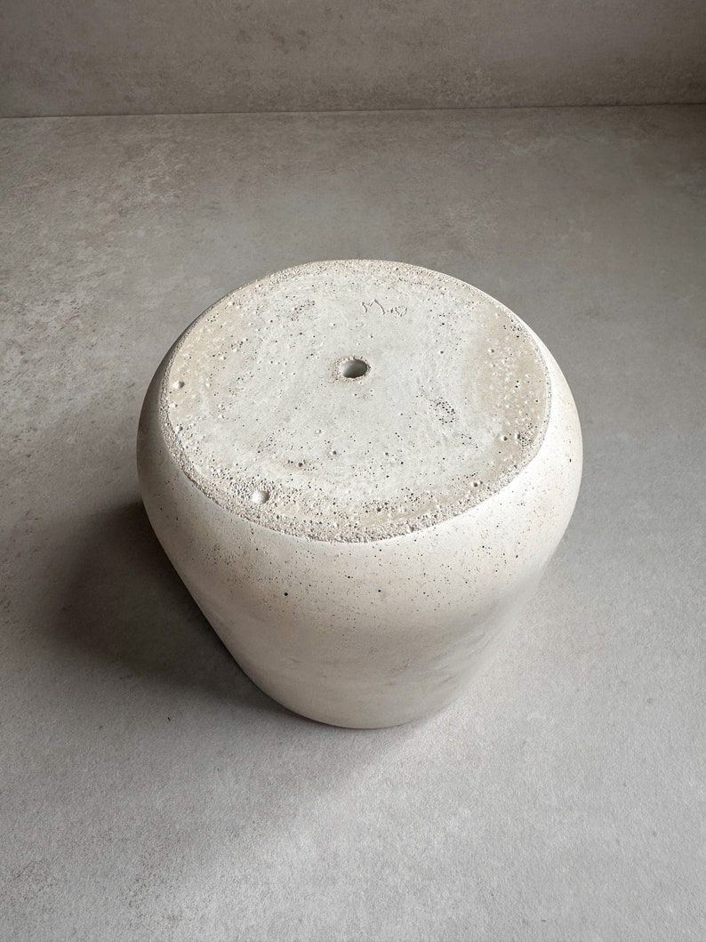 Concrete Planter with Saucer, Modern Plant Pot, Bubble Planter, Decorative Cement Pot, Minimalist Pot with Saucer, Nordic Pot, Chunky Pot image 7