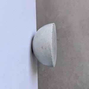 Round Drawer Pull, Concrete Drawer Knob, Cabinet Handle Hardware, Decorative Dome Peg, Cement Dresser Handle, Minimalist Stone Hook