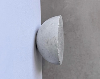 Round Drawer Pull, Concrete Drawer Knob, Cabinet Handle Hardware, Decorative Dome Peg, Cement Dresser Handle, Minimalist Stone Hook