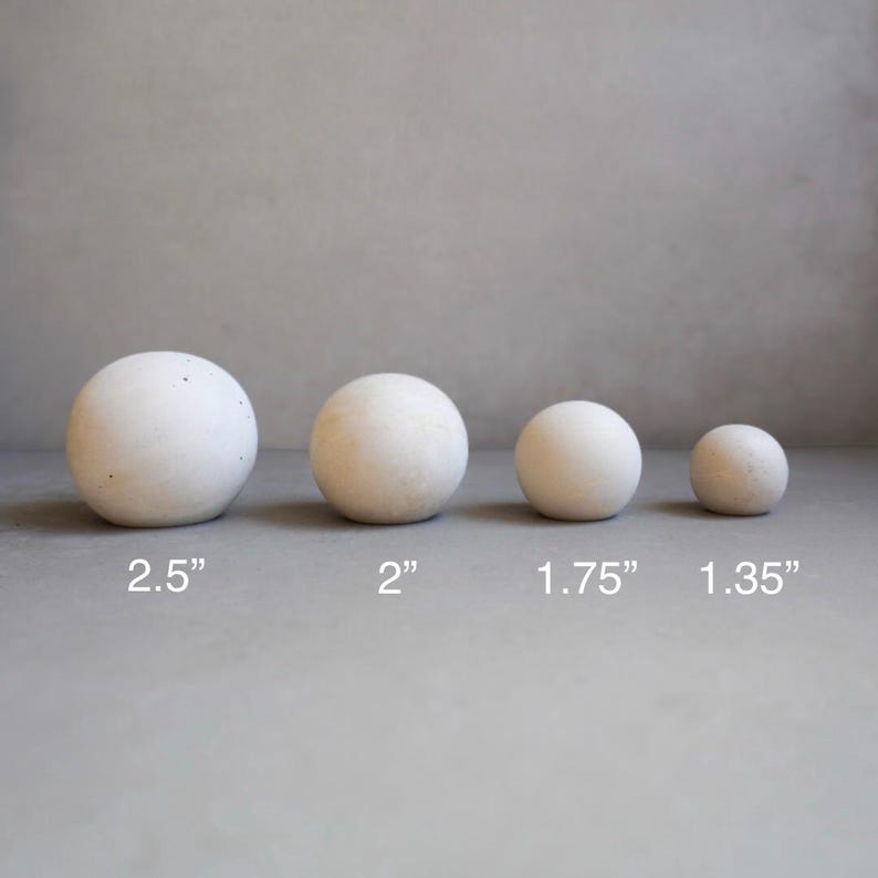 Round Cement Hook, Sphere Knob, Hat Hook, Modern Hook, Decorative Peg, Entryway Coat Hook, Wall Storage, Ball Hanger, Natural image 14