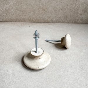 Round Drawer Pull, Concrete Drawer Knob, Cabinet Handle Hardware, Decorative Sphere Peg, Cement Dresser Handle, Minimalist Stone Knob image 7