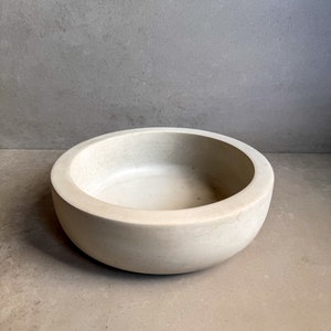 Minimalist Concrete Bowl, 9, Heavy Modern Bowl, Catch All Dish, Large Cement Bowl, Contemporary Bowl, Centerpeice Decor, Decorative Bowl image 6