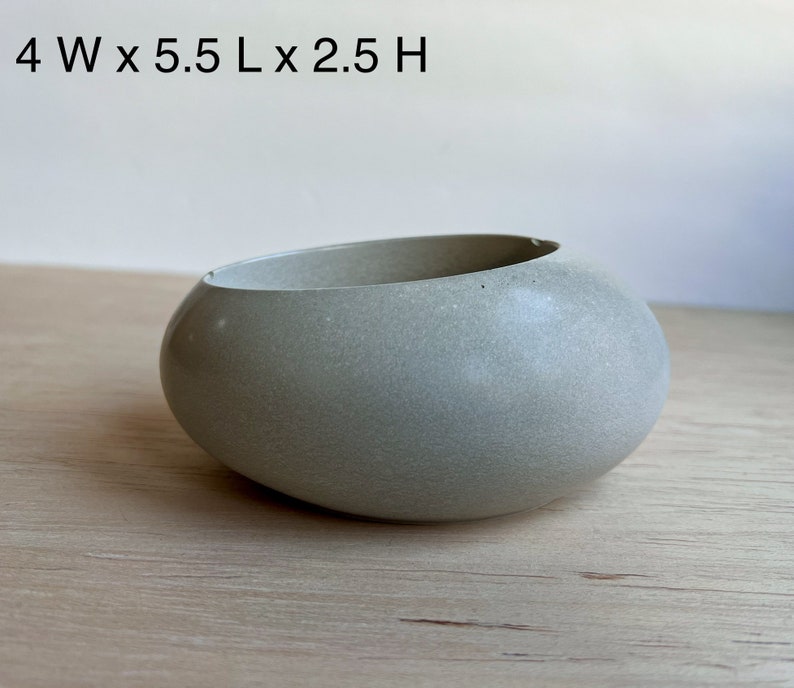 Concrete Minimalist Planter, Slanted Pot, Table Centerpiece, Asymmetrical Pot, Succulent Planter, Decorative Pot, Modern Pot, Nordic, Pebble image 7