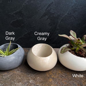 Concrete Minimalist Planter, Slanted Pot, Table Centerpiece, Asymmetrical Pot, Succulent Planter, Decorative Pot, Modern Pot, Nordic, Pebble image 9