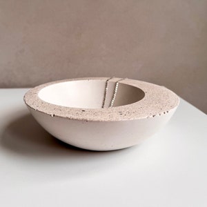 Minimalist Concrete Bowl, Asymmetrical Catch All, Modern Cement Bowl, Contemporary Bowl, Bowls for Decor, Decorative Bowl, Jewelry Dish